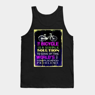 Bicycle : Vintage Saying Sign Abstract Print - type 2 Tank Top